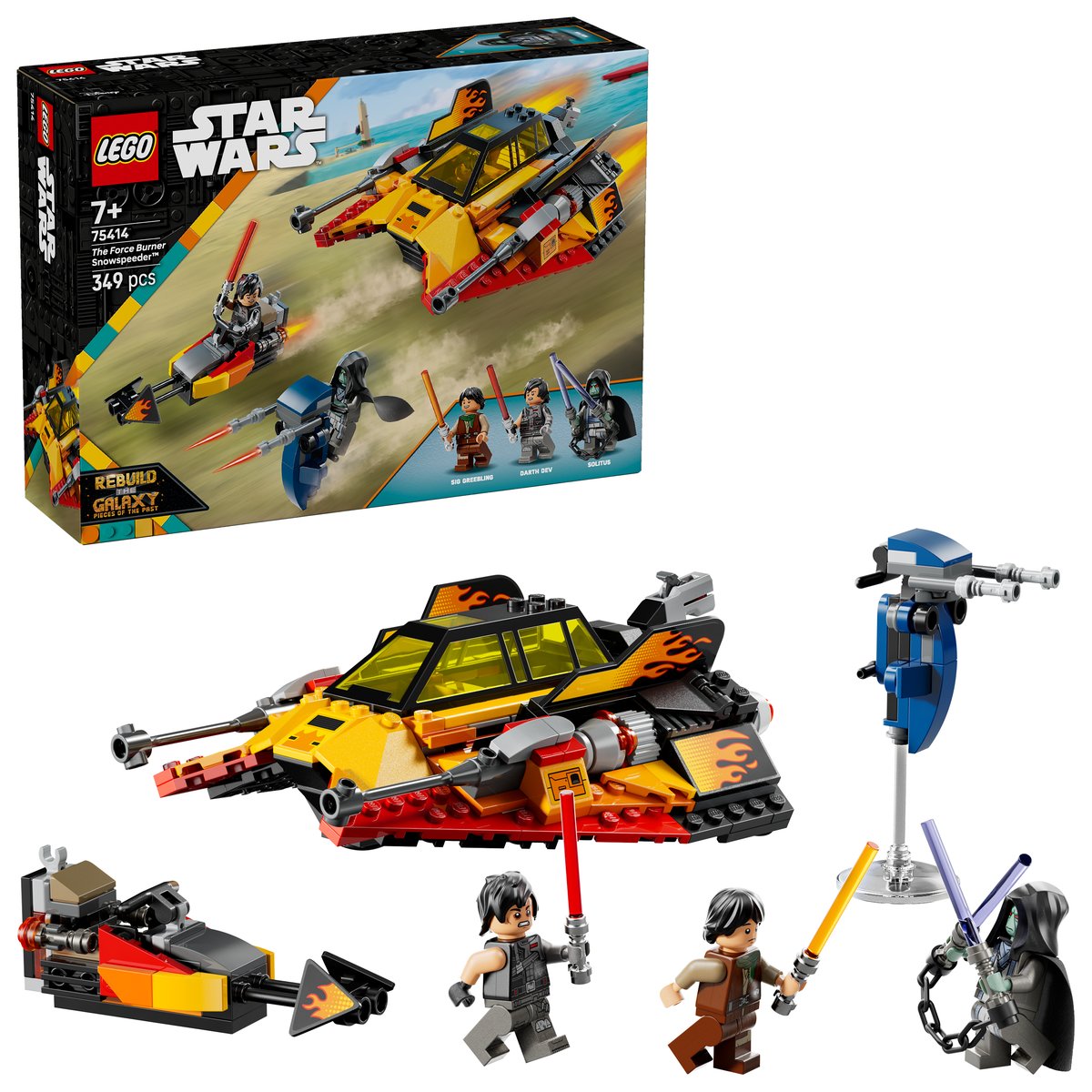 LEGO 75414 LEGO® Star Wars™ 75414 - The Force Burner Snowspeeder™ – Box & Produkt