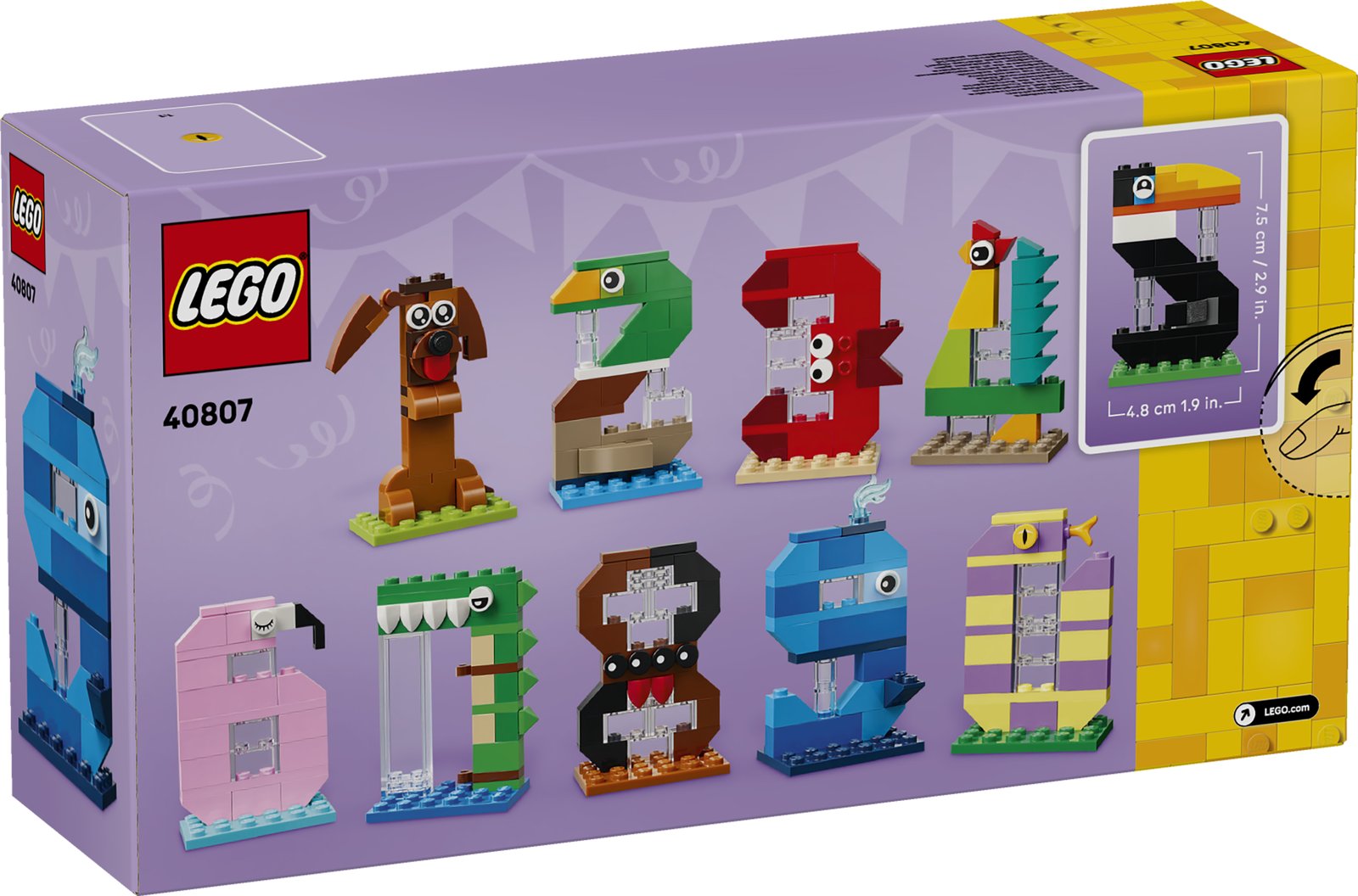 LEGO 40807 LEGO® LEGO Iconic 40807 - Geburtstagszahlen – Verpackung hinten