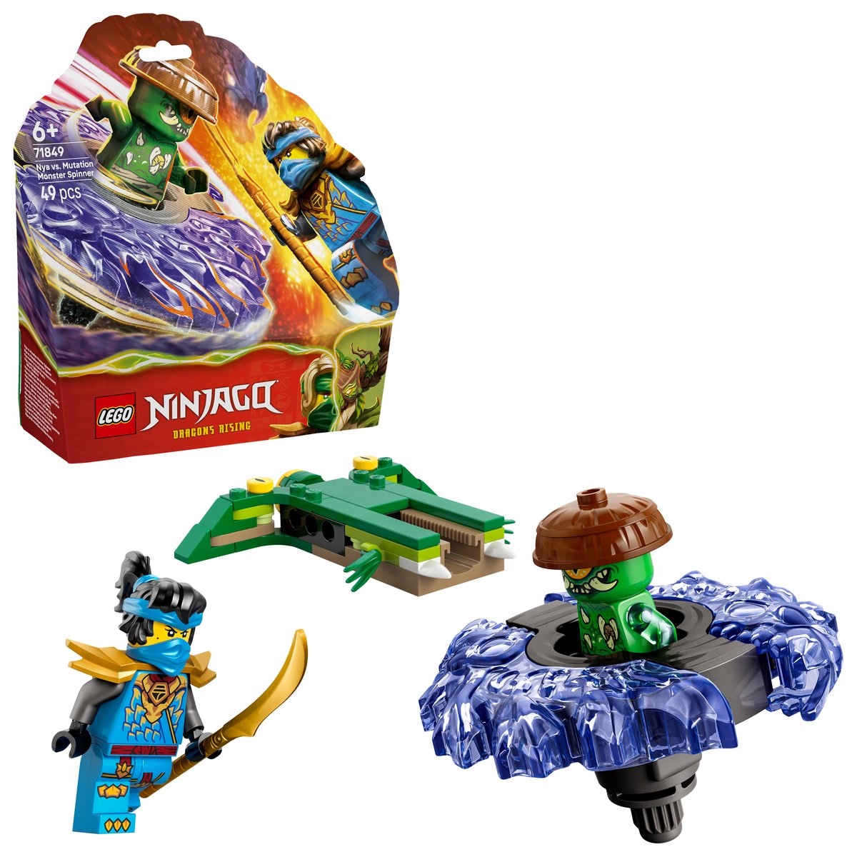 LEGO 71849 LEGO® Ninjago 71849 - Nya vs. Mutationsmonster-Spinner – Box & Produkt