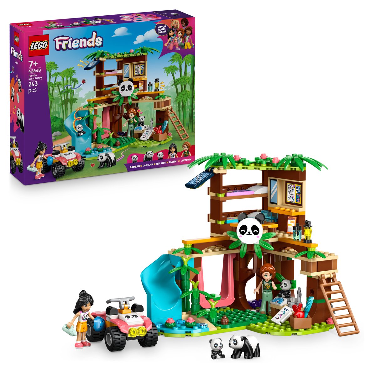 LEGO 42648 LEGO® Friends 42648 - Panda-Pflegestation – Box & Produkt
