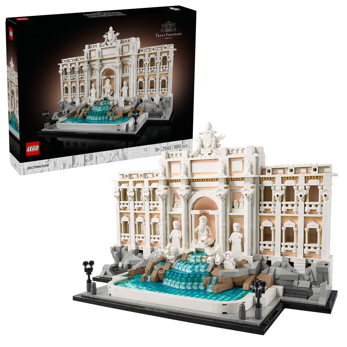 LEGO 21062 LEGO® Architecture 21062 - Trevi-Brunnen – Box & Produkt