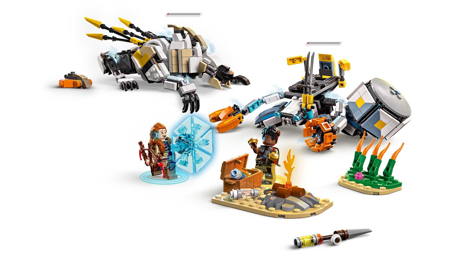 LEGO 77037 LEGO® Horizon 77037 - Aloy und Varl vs. Panzerwanderer und Sägezahn – Detailansicht 2