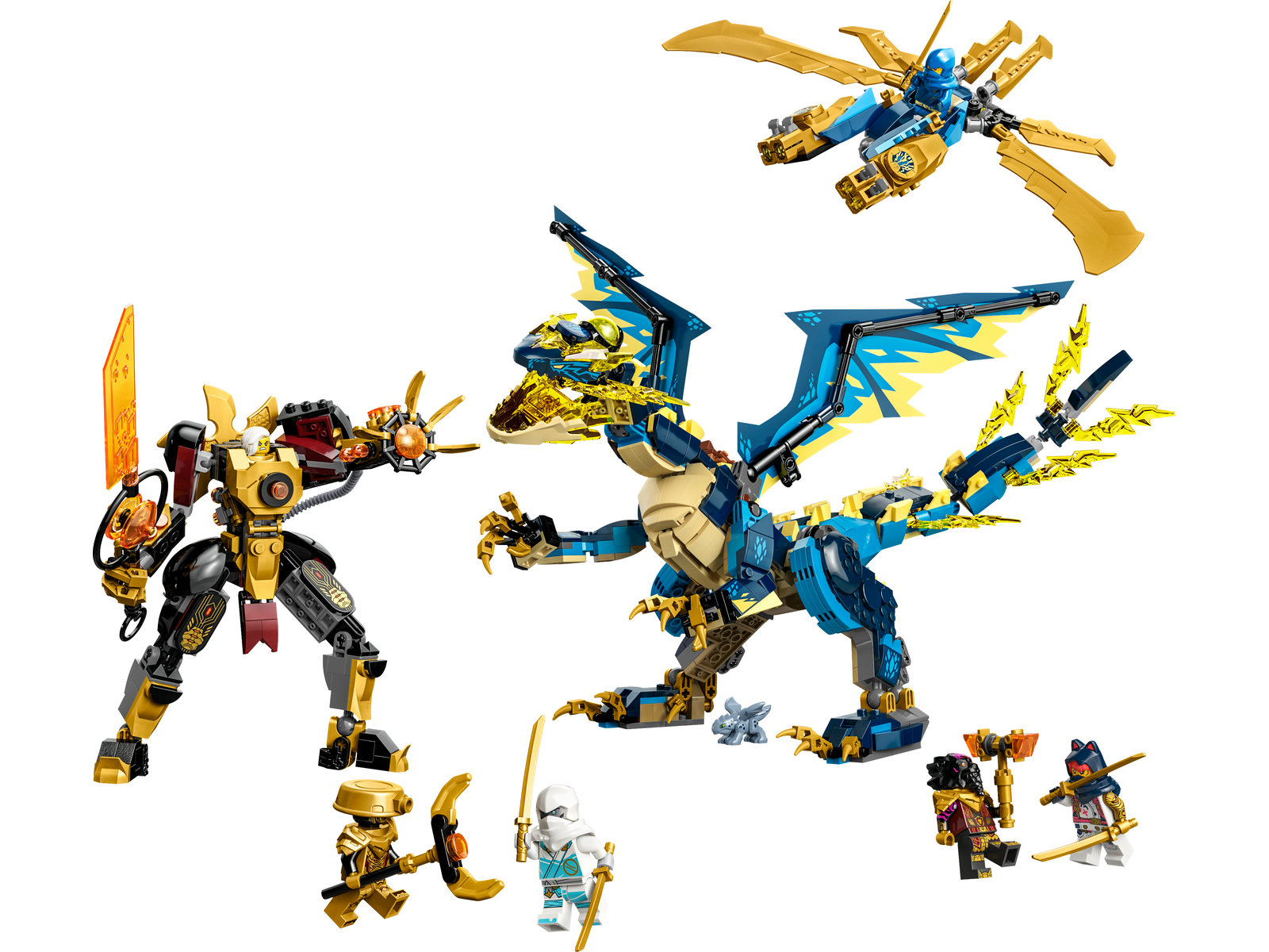 LEGO® Ninjago 71796 - Kaiserliches Mech-Duell gegen den Elementardrachen