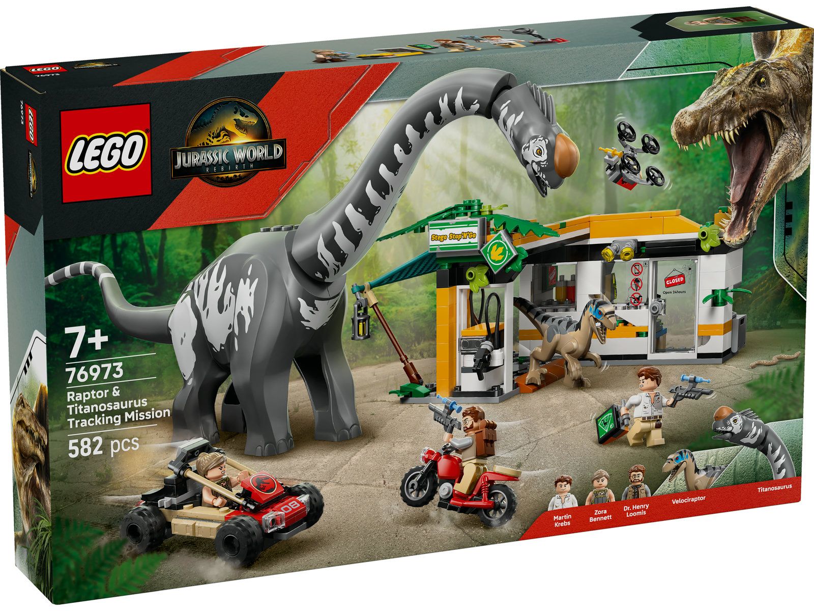 LEGO 76973 Raptor & Titanosaurus: Große Fährtensuche | Jurassic World ...